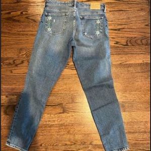 Lucky Brand Embellished Flower Jeans